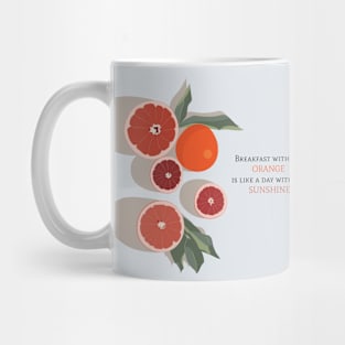 Orange with a quote illustrator design Mug